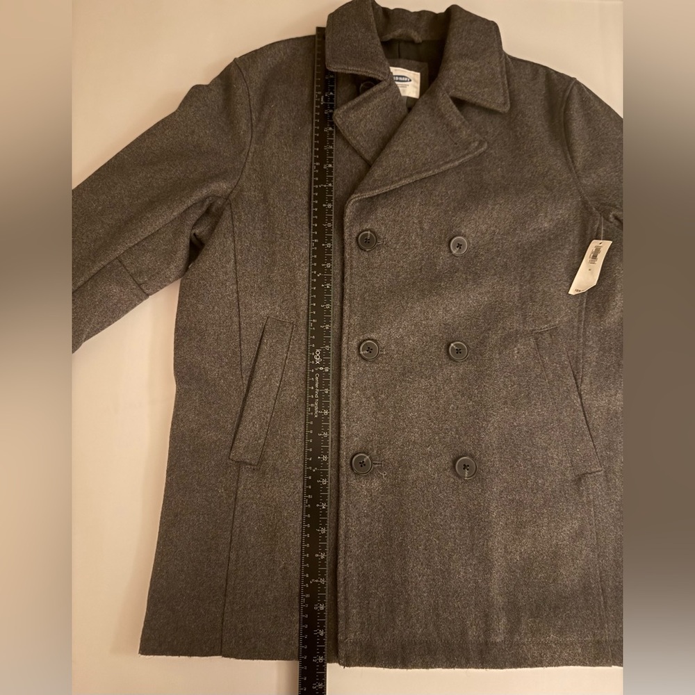 NWT Old Navy Men’s Double Breasted Pea Coat Gray Size M - Picture 6 of 9